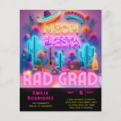 Abschluss Glow Party Invitación Fiesta de Neón (Vorderseite)