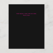 Abschluss Glow Party Invitación Fiesta de Neón (Rückseite)