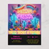 Abschluss Glow Party Invitación Fiesta de Neón (Vorderseite)