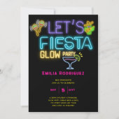 Abschluss Glow Party Invitación Fiesta de Neón Einladung (Vorderseite)