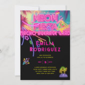 Abschluss Glow Party Invitación Fiesta de Neón Einladung (Vorderseite)