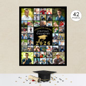 Abschluss Glückwunsch 42 Fotocollage Schwarzes Gol Poster