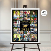 Abschluss Glückwunsch 42 Fotocollage Schwarzes Gol Poster