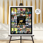 Abschluss Glückwunsch 42 Fotocollage Schwarzes Gol Poster