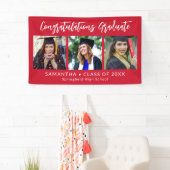 Abschluss Glückwunsch Absolvent 3 Foto Rot Banner (Insitu)