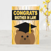 Abschluss Glückwunsch an Brother in Law Karte (Gelbe Blume)