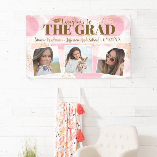 Abschluss Glückwunsch Benutzerdefinierte Fotos Ros Banner (Insitu)