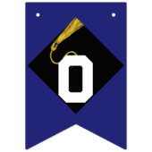 Abschluss Glückwunsch Blaue Jagdfahnen Wimpelkette (Zweite Fahne)