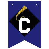 Abschluss Glückwunsch Blaue Jagdfahnen Wimpelkette (Erste Fahne)