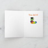 Abschluss-Glückwunsch-Bücherwurm Karte (Innenseite)