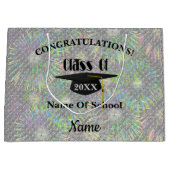 Abschluss Glückwunsch Cap Personalisiert Große Geschenktüte (Vorderseite)