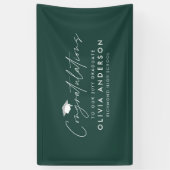 Abschluss Glückwunsch, einfach, modern grün Banner (Vertikal)