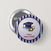 Abschluss Glückwunsch Erinnern Sie sich an die Ver Button (Vorne & Hinten)