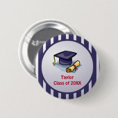 Abschluss Glückwunsch Erinnern Sie sich an die Ver Button (Vorne & Hinten)