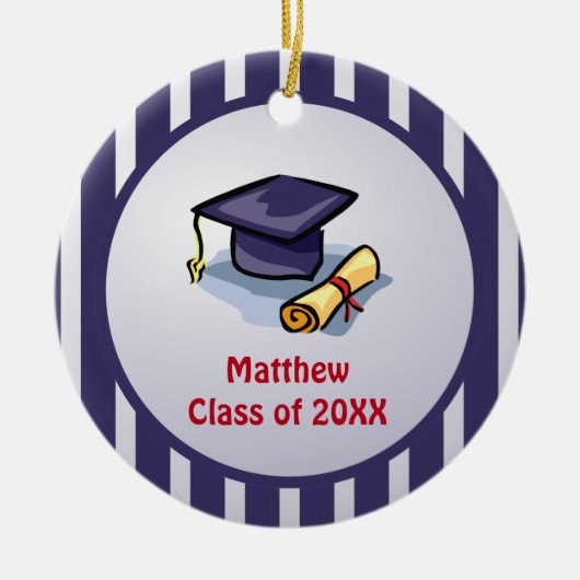 Abschluss Glückwunsch Erinnern Sie sich an die Ver Keramik Ornament (Vorne)