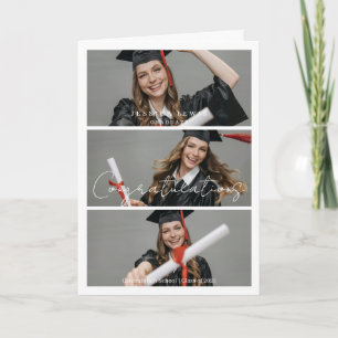 Abschluss Glückwunsch Foto-Collage Absolvent Karte