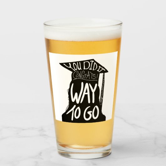 Abschluss Glückwunsch Glas (Vorne (Gefüllt))