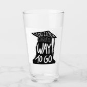 Abschluss Glückwunsch Glas (Vorderseite)