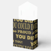 Abschluss Glückwunsch Gold und Schwarz Geschenkschachtel (Geöffnet)