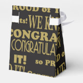 Abschluss Glückwunsch Gold und Schwarz Geschenkschachtel (Rückseite)