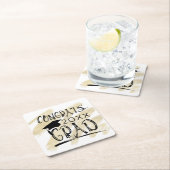 Abschluss GLÜCKWUNSCH GRAD Class Year Typografy Rechteckiger Pappuntersetzer (Vor Ort)