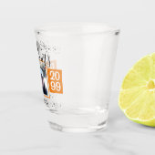 Abschluss Glückwunsch GRAD Jahr Orange Schnapsglas (Rechts)