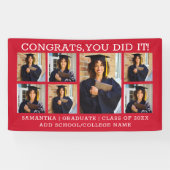 Abschluss Glückwunsch Graduate 2023 Red Banner (Horizontal)