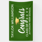 Abschluss Glückwunsch Graduate Add Name School Jah Banner (Vertikal)