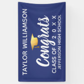 Abschluss Glückwunsch Graduate Add Name School Jah Banner (Vertikal)