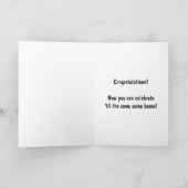 Abschluss Glückwunsch Graduate Cartoon Cow Karte (Innenseite)