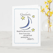Abschluss Glückwunsch, Graduate, Moon & Stars Karte (Gelbe Blume)