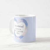 Abschluss Glückwunsch Light Blue Sky Kaffeetasse (Vorderseite Links)