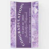 Abschluss Glückwunsch Lila Amethyst Crystal Banner (Vertikal)