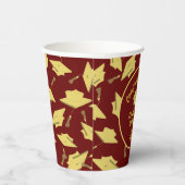 Abschluss Glückwunsch personalisieren Maroon Gold Pappbecher (Rechts)