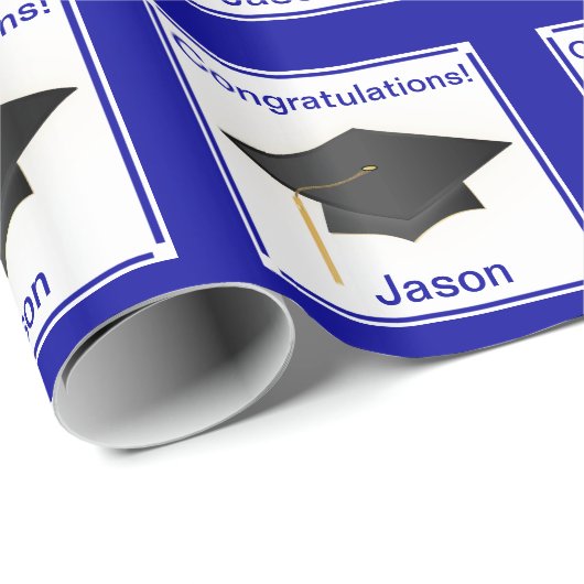 Abschluss-Glückwunsch-personalisierte Verpackung Geschenkpapier (Rolleneckpunkt)