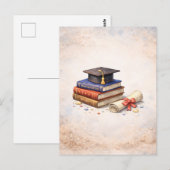 Abschluss Glückwunsch Postkarte (Vorne/Hinten)