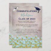 Abschluss Glückwunsch Scripting Grußkarte Einladung (Vorne/Hinten)