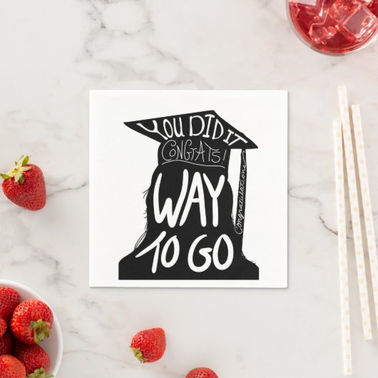 Abschluss Glückwunsch Serviette (Beispiel)