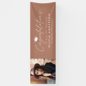 Abschluss Glückwunsch Terracotta modernen Foto Banner (Vertikal)