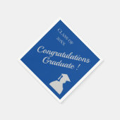 Abschluss Glückwunsch wählen Ihre Schulfarben aus Serviette (Ecke)