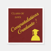 Abschluss Glückwunsch wählen Ihre Schulfarben aus Serviette (Vorderseite)