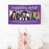 Abschluss Glückwünsche Absolvent 3 Foto Lila Banner (Insitu)