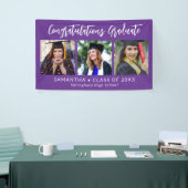 Abschluss Glückwünsche Absolvent 3 Foto Lila Banner (Messeveranstaltung)