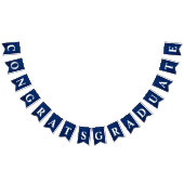 Abschluss-Glückwünsche auf blau Wimpelkette (Alle)