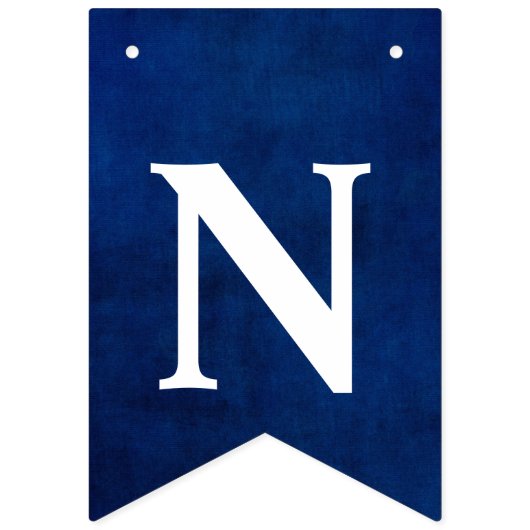 Abschluss-Glückwünsche auf blau Wimpelkette (Dritte Fahne)