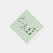 Abschluss-Glückwünsche auf dem Bildschirm grün Serviette (Ecke)