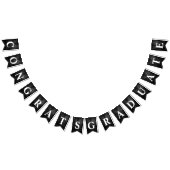 Abschluss-Glückwünsche aus schwarzem Leder Wimpelkette (Alle)