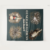 Abschluss Glückwünsche feiern Blasen Spaß Wandteppich (Vorderseite (Horizontal))