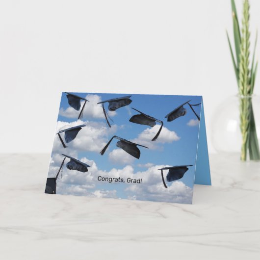 Abschluss Glückwünsche fliegen in den Himmel Karte (Vorderseite)