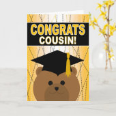 Abschluss-Glückwünsche für Cousin Karte (Gelbe Blume)